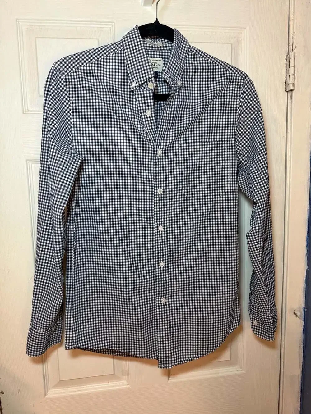 J.Crew Boys Classic Long Sleeve Gingham Stretch Button Down Shirt